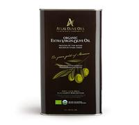 A ATLAS OLIVE OILS Organic Cold Press Extra Virgin Olive Oil with Polyphenol Rich, Newly Harvested Unprocessed from One Single Family Farm Cold Press Ext. Virgin 101 Fl Oz (Pack of 1)