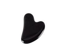 (a-Auburn) Wholesale Various Shape Black Obsidian Face Gua Sha Tool Sawtooth SPA Massager Acupuncture Facial Beauty Product For Health Care
