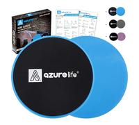 A AZURELIFE Exercise Core Sliders, Dual Sided Exercise Gliding Discs Use on Carpet or Hardwood Floors, Light and Portable, Perfect for Abdominal&Core Workouts