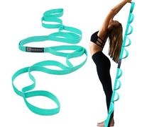 A AZURELIFE Premium Durable Stretch Straps with Loops, Stretching Strap for Physical Therapy, Multi-Loop Yoga Strap Fitness Exercise Strap for Yoga, Pilates, Dance, Flexibility&Exercise