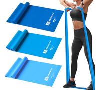 A AZURELIFE Resistance Bands Set, Professional Non-Latex Elastic Exercise Bands,Flat Long Stretch Bands for Physical Therapy, Yoga, Pilates, Rehab, at-Home or The Gym Workouts, Strength Training