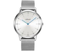 a.b.art Men's Quartz Watch with Swiss Ronda Movement & Sapphire Glass, White Dial, Silver Milanese Strap, Ultra Slim Design, 41mm (FL41-101-6S)