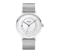 a.b.art Mens Watch - Ronda Quartz Movement Swiss Components Sapphire Glass Milanese Strap White Dial 41mm Elegant Design for Men (FD41-101-6S)