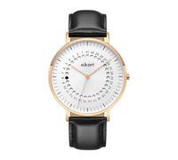 a.b.art Mens Watch with Original Ronda Brand Quartz Movement, Scratch Resistant Sapphire Crystal and Ultra Slim 41mm Stainless Steel Case - Black Milanese Bracelet in Minimalist Bauhaus Design