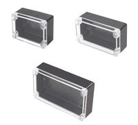 B+C, Outdoor IP65 Waterproof Junction Box, Electronics Project Box, ABS Electrical Enclosure Case, Clear Cover Project Junction Box with Hinged Transparent Lid