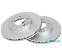 ABS All Brake Systems Brake Disc 17430 Vented Front Pair 2 pcs