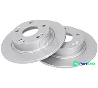 2x Brake disc solid 17465 A.B.S. for HONDA ACCORD VII