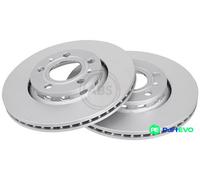 A.B.S. 2 X BRAKE DISC 17529 FOR AUDI VW