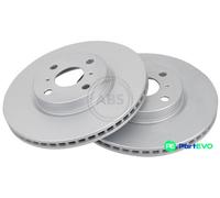 ABS All Brake Systems Front Set 2x Brake Discs 17749 for Toyota Yaris/Vitz (05-21)