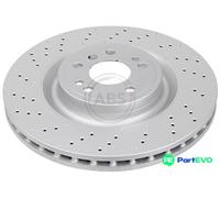 A.B.S. 2 X BRAKE DISC 18253 FOR MERCEDES-BENZ