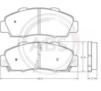 Rear Brake Pad Set A.B.S. 35132 for Audi Q3 (16-18)