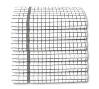 A & B TRADERS 100% Cotton Terry Towelling Tea Towels | Pack of 6 | Kitchen Hand Towels Dish Cloth Super Absorbent Soft Touch (Grey)