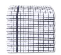 A & B TRADERS 100% Cotton Terry Towelling Tea Towels | Pack of 6 | Kitchen Hand Towels Dish Cloth Super Absorbent Soft Touch (Black)