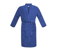 A & B TRADERS 100% Egyptian Cotton Bath Robe Terry Towelling Robe Dressing Gown Luxury and Super Soft Womens Nightwear Mens House Gown (Royal Blue)