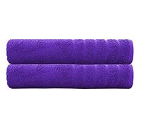 A & B TRADERS Bath Sheets Extra Large Size Set 550 GSM Super Soft Absorbent Quick Dry Big Towels 90 x 190 cm (Purple, 2)