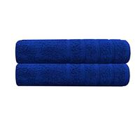 A & B TRADERS Bath Towels Set Premium Quality Ring Spun Soft Cotton Hotel Quality 70 x 130cm Quick Dry Highly Absorbent Large Bathroom Towels (Royal Blue, 2)