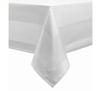 A & B TRADERS Damask Tablecloth White - 130 x 220 cm - Washable at 95°C