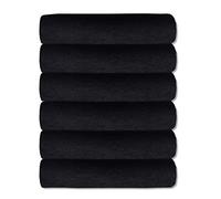 A & B TRADERS Guest Towels Packs 100% Egyptian Cotton 30cm x 50cm Soft Quick Dry (Black, 6)
