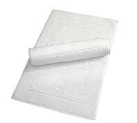 A & B TRADERS® - Luxury Royal Egyptian Cotton 500 GSM Greek Key Bath MAT WHITE (Two Pieces)