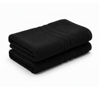 A & B TRADERS Pack of 2 or 4 Big Large Jumbo Bath Sheets Towels Soft Cotton Prime Egyptian Bale Sets (Black, 2)