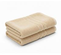 A & B TRADERS Pack of 2 or 4 Big Large Jumbo Bath Sheets Towels Soft Cotton Prime Egyptian Bale Sets (Cream, 2)