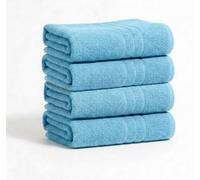 A & B TRADERS Pack of 2 or 4 Big Large Jumbo Bath Sheets Towels Soft Cotton Prime Egyptian Bale Sets (Sky Blue, 4)