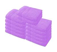 A & B TRADERS Premium Cotton Face Cloths Flannels Washcloth 12-Pack 500 GSM Ring Spun Soft Absorbent 30 x 30cm Towels (Pink)