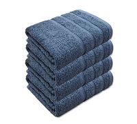 A & B TRADERS Premium Cotton - Grey Hand Towels 100% Soft Ring Spun Cotton 50 x 85 cm Hotel Quality Thick Absorbent (Charcoal Grey, 4)