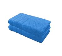 A & B TRADERS Premium Cotton Hand Towels 100% Soft Ring Spun Cotton 50 x 85 cm Hotel Quality Thick Absorbent (Cobalt, 2)