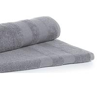 A & B TRADERS® - Set of 2 Extra Large Beach Towels Superior Royal Egyptian Cotton Jumbo Size 90 x 190cm Bath Sheets, Travel, Holidays, Summer, Yoga, Sports & outdoor, swimming, (Grey)