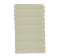 A & B TRADERS Washcloths 100% Prime Egyptian Cotton Pack of 12 Facecloths Flannels Super Soft Quick Dry 30 x 30cm (Cream)