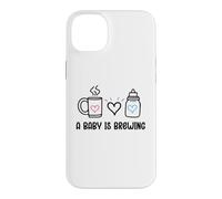A Baby is Brewing Baby Shower Coming Soon Mom and Dad to Be Case for iPhone 14 Plus