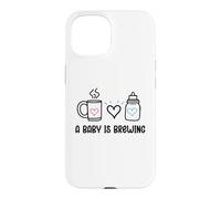 A Baby is Brewing Baby Shower Coming Soon Mom and Dad to Be Case for iPhone 15