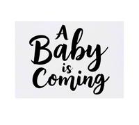 'A Baby Is Coming' Temporary Tattoo - Water Resistant, Skin-Safe, Non-Toxic Transfer (TO00080147)