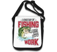 A Bad Day of Fishing Beats A Good Day of Work Shoulder Bag White