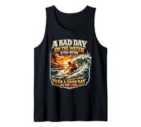 A Bad Day ON THE Water Funny Surfing Quote Tank Top