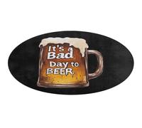 A Bad Day to Be Beer Circle Area Rug Soft Coral Velvet Floor Mat Non-Slip Carpet Living Room Bedroom 60 * 60cm