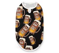 A Bad Day to Be Beer Cute Dog Shirt Sleeveless Soft Breathable Pet Apparel Tank Top Summer Cool L