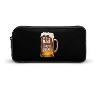 A Bad Day to Be Beer Cute Pencil Case Large Capacity Portable Lightweight Pencil Pouch with Zippered