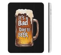 A Bad Day to Be Beer Cute Tablet Case with Pencil Holder Unisex Slim Hard Protective Cover Compatible with iPad Mini 4/5/6