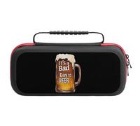 A Bad Day to Be Beer Funny Carrying Case for Switch Hard Protective Cover for Game Card and Accessories