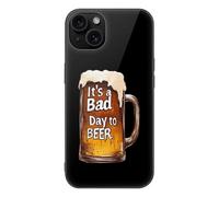 A Bad Day to Be Beer Printed Phone Case Unisex Cute Trendy Glass Cellphone Protective Cover Compatible with iPhone 15/15 Pro/15 Pro Max/15 Plus