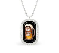 A Bad Day to Be Beer Trendy Diamond Necklace for Women Shiny Square Jewel Pendant Charms Gift