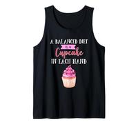 A Balanced Diet is a Cupcake in Each Hand Funny Baking Tank Top