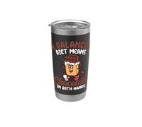 A Balanced Diet Means Chocolate Chocoholic Cocoa Stainless Steel Insulated Tumbler