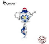 (A) Bamoer Magic Journey Series Real 925 Sterling Silver Beads Teapot Candlestick Clock Charm Pendant Fit Original Silver Bracelet