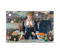 A Bar at The Folies Bergere - Edouard Manet Canvas Art Poster And Wall Art Picture Print Modern Family Bedroom Decor Unframe 20x30inch(50x75cm)