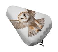 A Barn Owl Bike Seat Cover with Drawstring Bicycle Saddle Rain Dust Cover UV Protection Bike Seat Cushion Shield for Women Men City Mountain