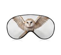 A Barn Owl Blackout Sleep Eye Mask, Ventilated Fabric, Adjustable Wearing Style, Zero Pressure Sleeping Mask Soft Skin Friendly Eyeshade for Women Men