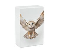 A Barn Owl Cigarette Case - Waterproof & Crush Proof Cigarette Holder Case for 20 King Size Cigarettes, Portable Pocket Size Travel Box for Men & Women